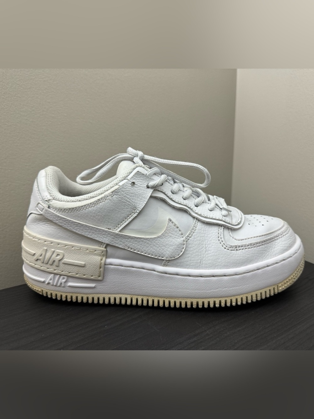 Nike Air Force 1 Shadow White Sneakers Size 7.5 - Picture 3 of 14